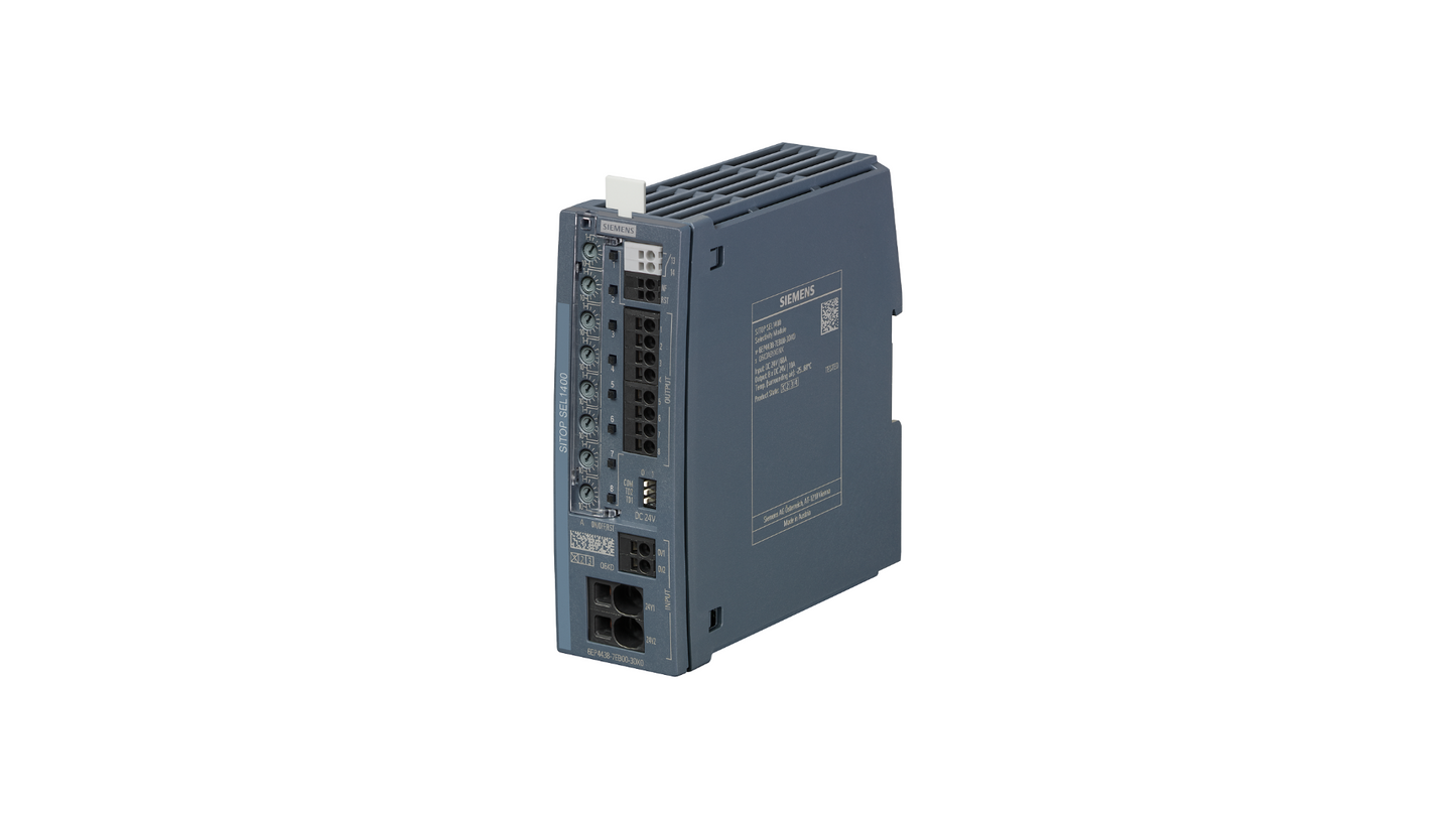 Siemens SITOP SEL1400 Selektivitätsmodul Ein:60A/24V/DC Ausg.8x10A/24V/DC, 6EP4438-7EB00-3DX0